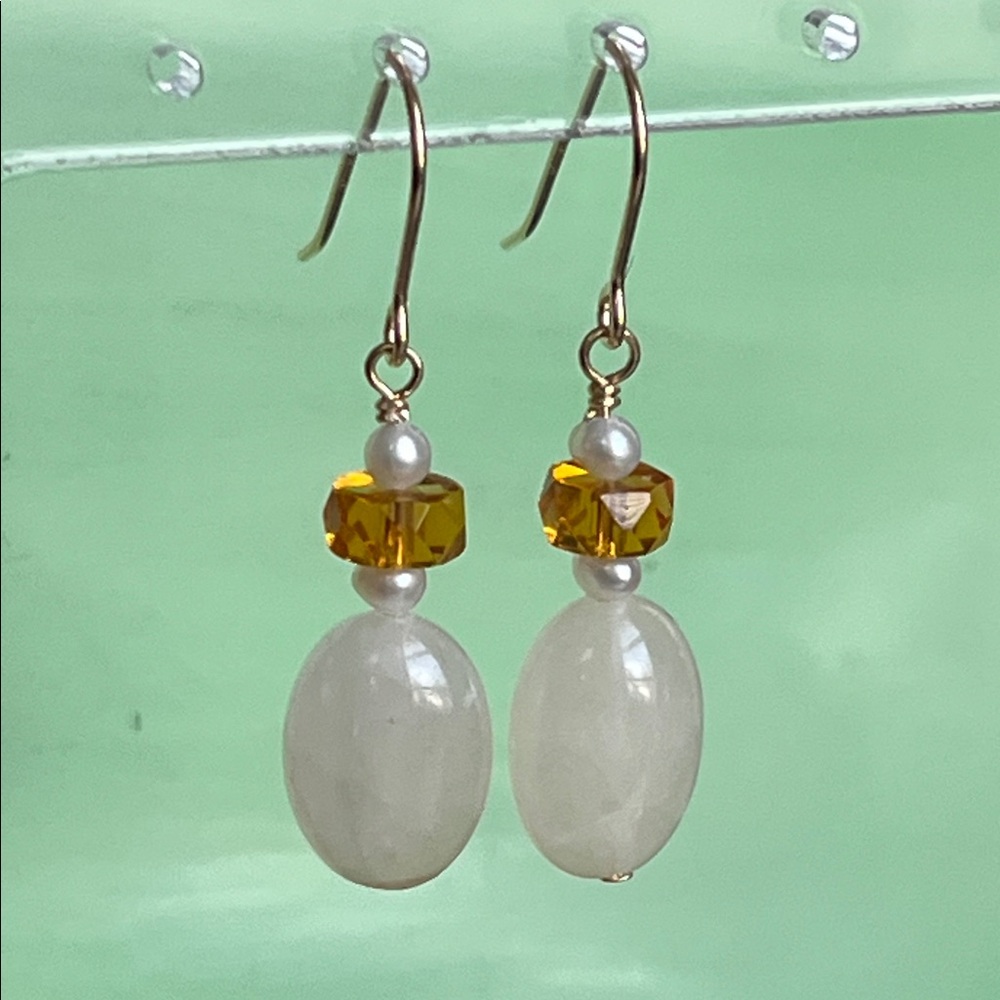 14k GF pendant earrings gemstone